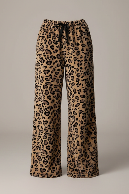 Pantalon Léopard Marron - Molleton - vue 3