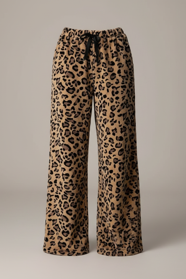 Pantalon Léopard Marron - Molleton - vue 3
