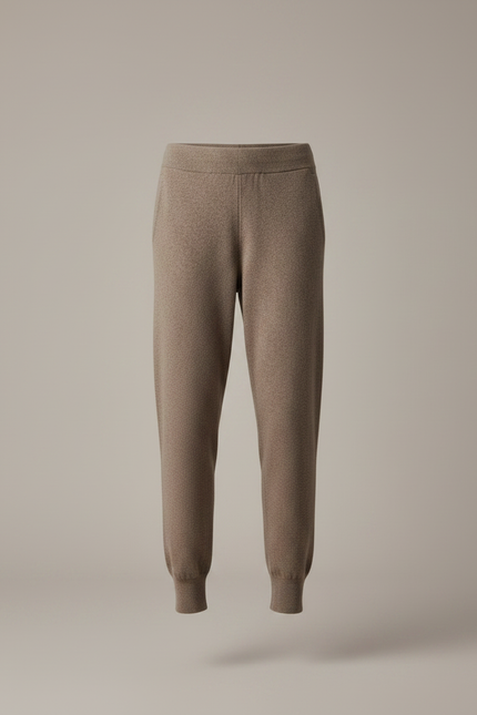 Pantalon Maille Marron - vue 3