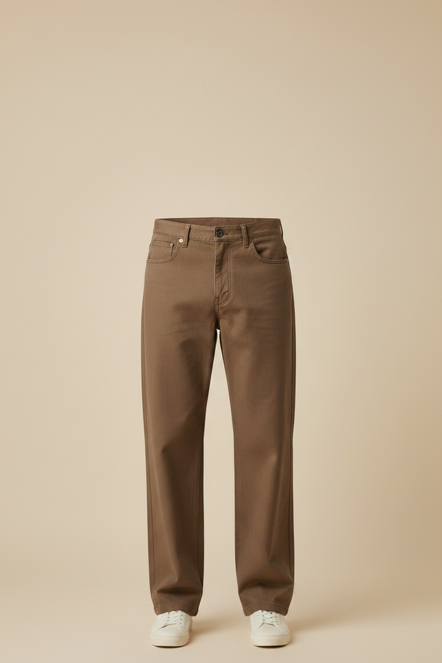 Pantalon Marron Foncé Homme - Jean - vue 3