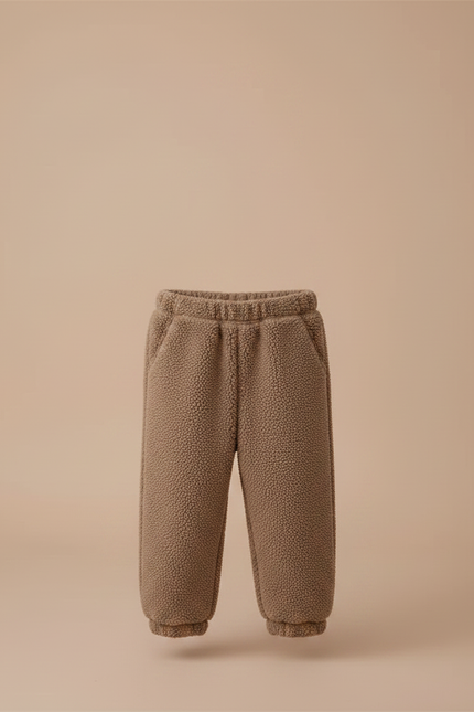 Pantalon Marron Polaire Doux Ample Enfant Hiver - Molleton - vue 3
