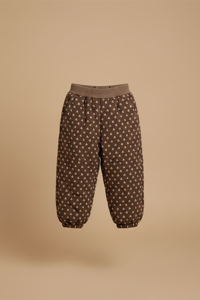 Pantalon Marron Matelassé Imprimé Ample Enfant Hiver - Molleton - vue 3