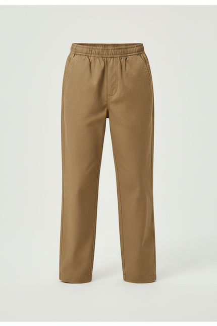 Pantalon Marron Ample Garçon Décontracté Coton - vue 3