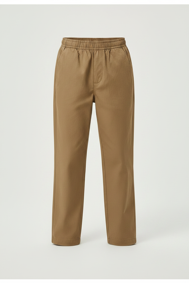 Pantalon Marron Ample Garçon Décontracté Coton - vue 3