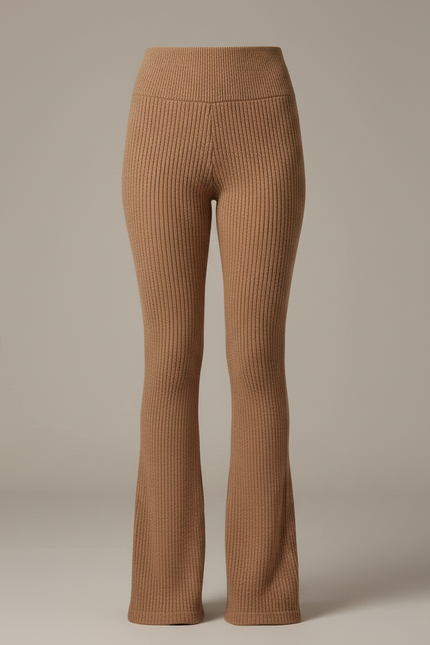 Pantalon En Laine Marron - vue 3