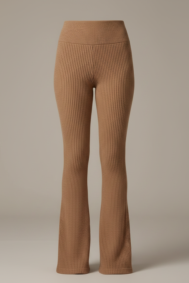 Pantalon En Laine Marron - vue 3