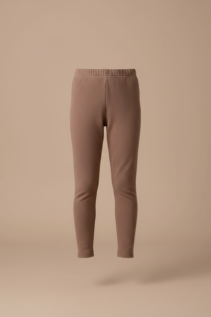 Pantalon Marron Coton Confortable Uni Fille - Molleton - vue 2