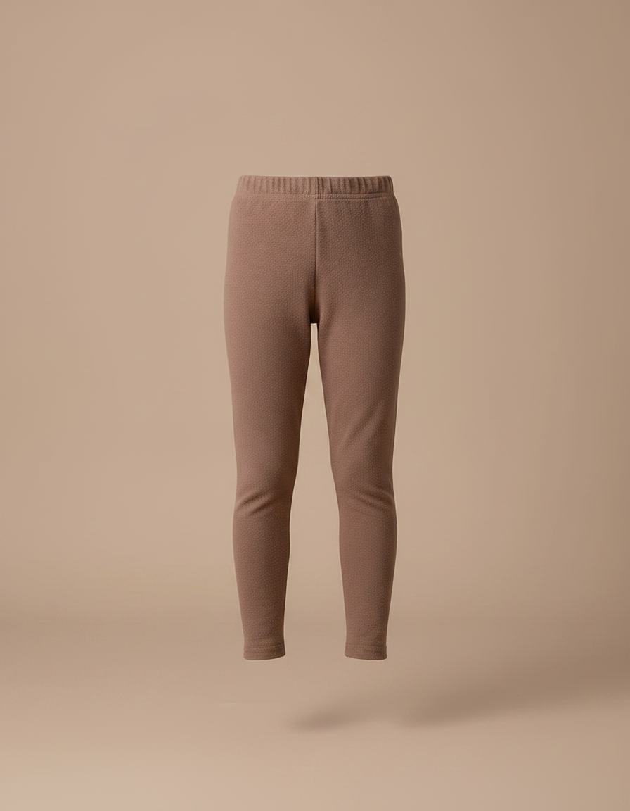 Pantalon Marron Coton Confortable Uni Fille - Molleton - vue 2