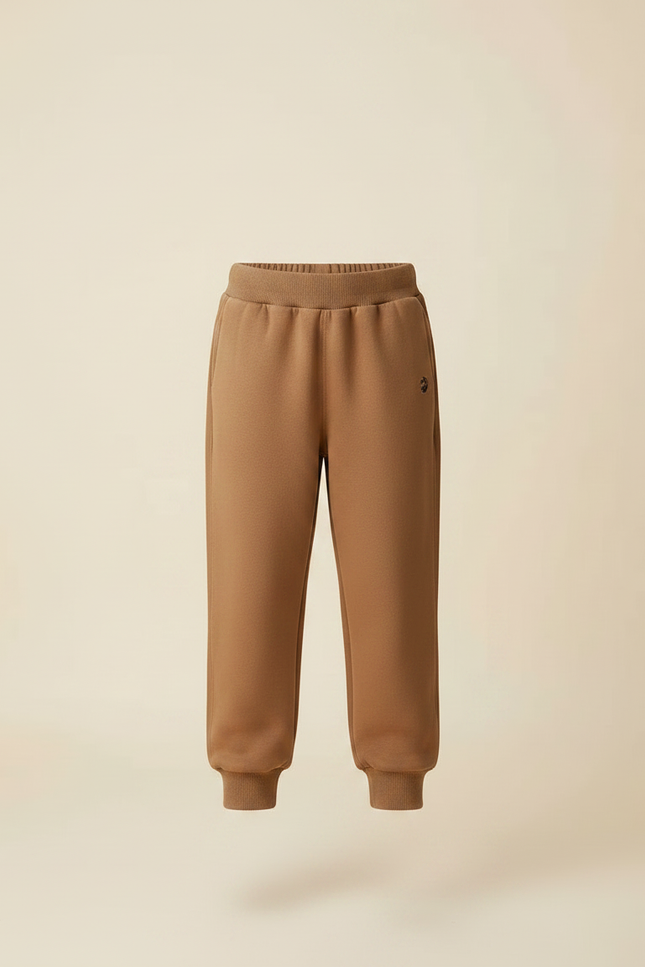 Pantalon Marron Molletonné Confortable Élastique Enfant - vue 3