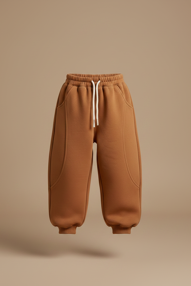 Pantalon Marron Ample Décontracté Enfant Sport - Molleton - vue 3