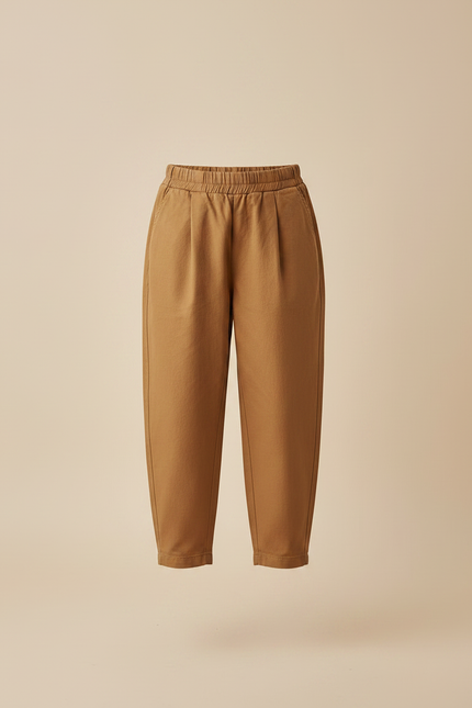 Pantalon Marron Coton Ample Élastique Enfant - vue 3