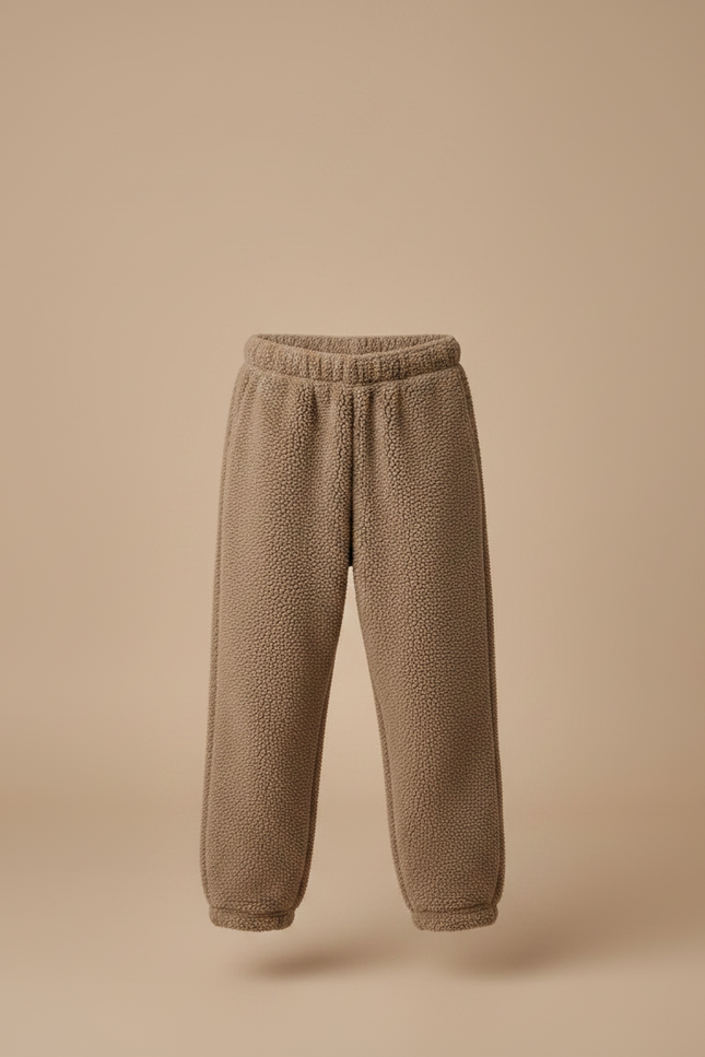 Pantalon Marron Polaire Doux Ample Confortable Enfant - Molleton - vue 3