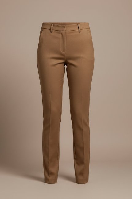 Pantalon Chino Marron Femme - Gabardine - vue 3