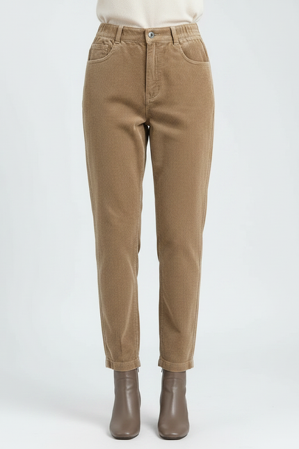 Pantalon Marron 2e90 - Camel Cordé - vue 3