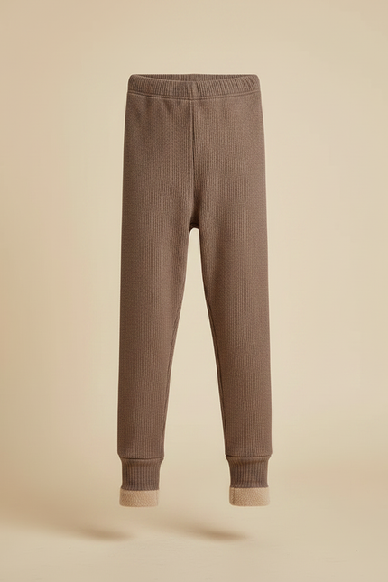 Pantalon Marron Côtelé Doublé Chaud Enfant Hiver - Cordé - vue 3