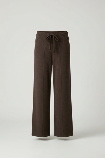 Pantalon Marron Tricoté Ample Décontracté Chaud - Maille - vue 3