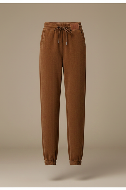 Pantalon Marron Côtelé Doux Ample Confortable - Cordé - vue 3