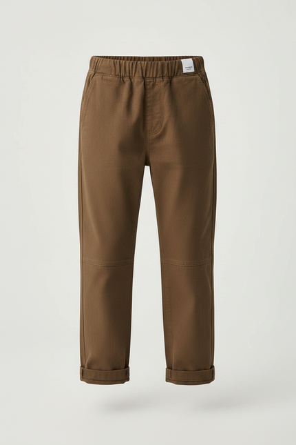 Pantalon Carpenter Marron - Kaki Toile - vue 3