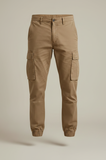 Pantalon Jogger Marron - Toile - vue 3