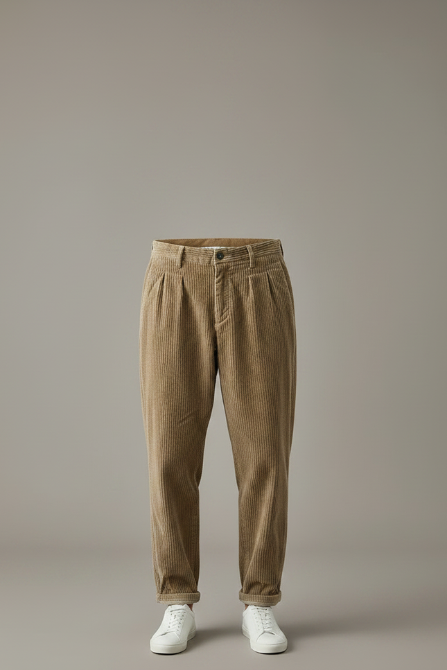 Pantalon Velours Côtelé Marron Homme - Cordé - vue 3