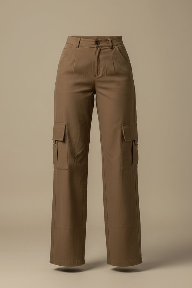 Pantalon Marron 3f1e - Kaki Gabardine - vue 3