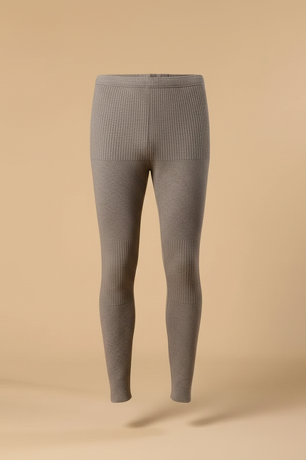 Pantalon Marron Laine Tricoté Slim Motif Homme - vue 3