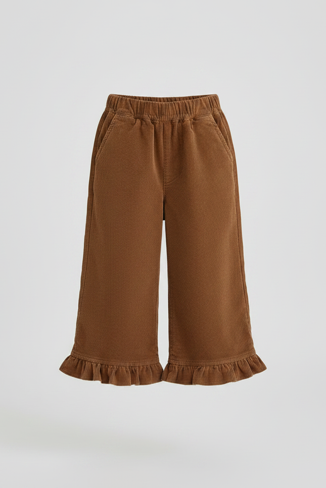 Pantalon Capri Marron - Cordé - vue 3