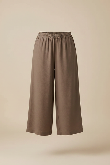 Pantalon Marron Clair Femme - Kaki Lin - vue 3