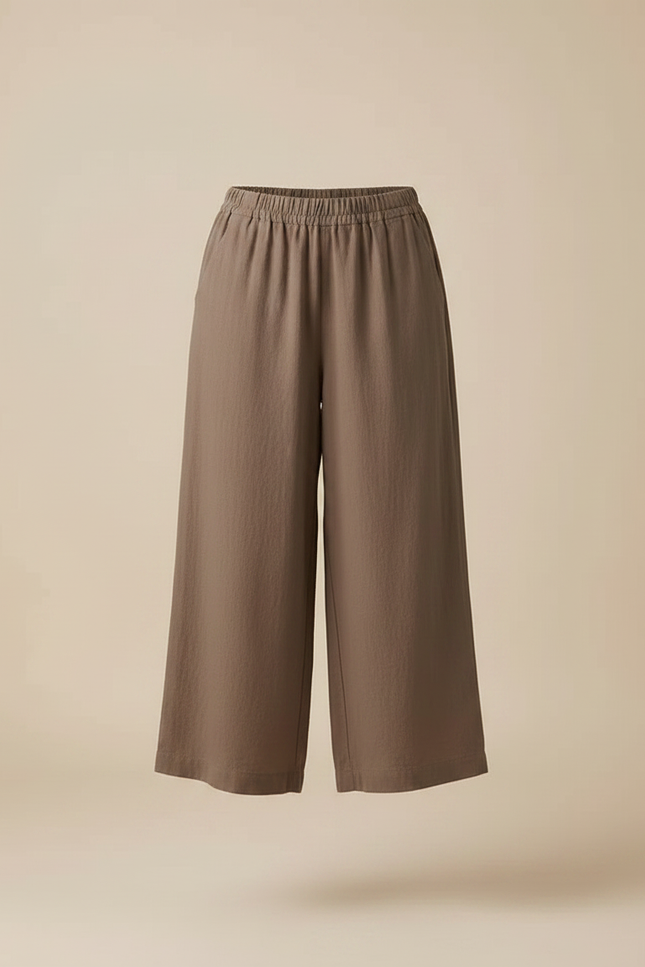 Pantalon Marron Clair Femme - Kaki Lin - vue 3