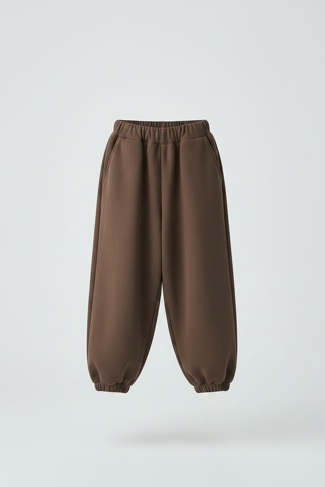 Pantalon Marron Ample Élastique Molletonné Enfant - vue 3