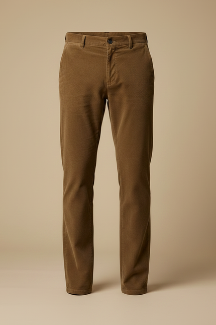 Pantalon Marron F01a - Cordé - vue 3