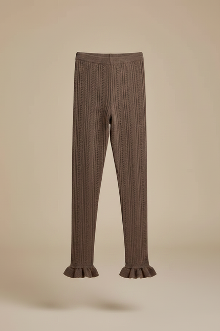 Pantalon Crochet Marron - Maille - vue 3