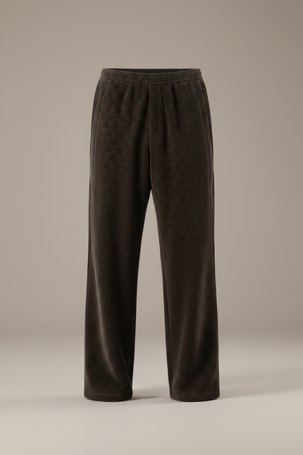 Pantalon Marron Côtelé Ample Décontracté Vintage - Cordé - vue 3