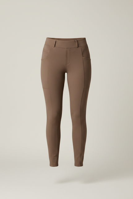 Pantalon Marron Équitation Taille Haute Stretch Femme - Polyester - vue 3