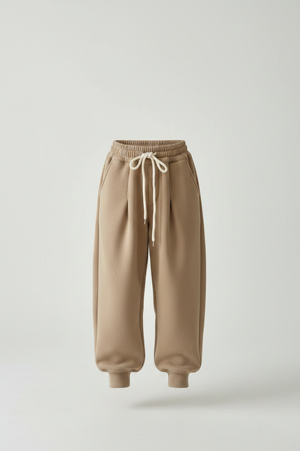 Pantalon Marron Ample Molletonné Confortable Enfant - vue 3