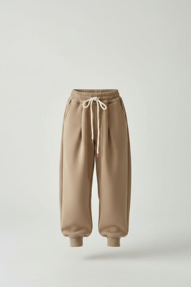 Pantalon Marron Ample Molletonné Confortable Enfant - vue 3