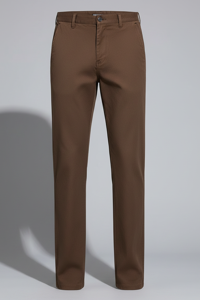 Pantalon Chino Marron - Gabardine - vue 3