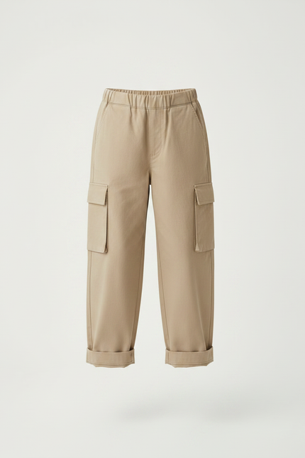 Pantalon Marron F769 - Beige Toile - vue 3