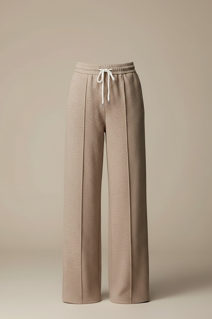 Pantalon Marron Ample Texturé Décontracté Femme - Molleton - vue 3
