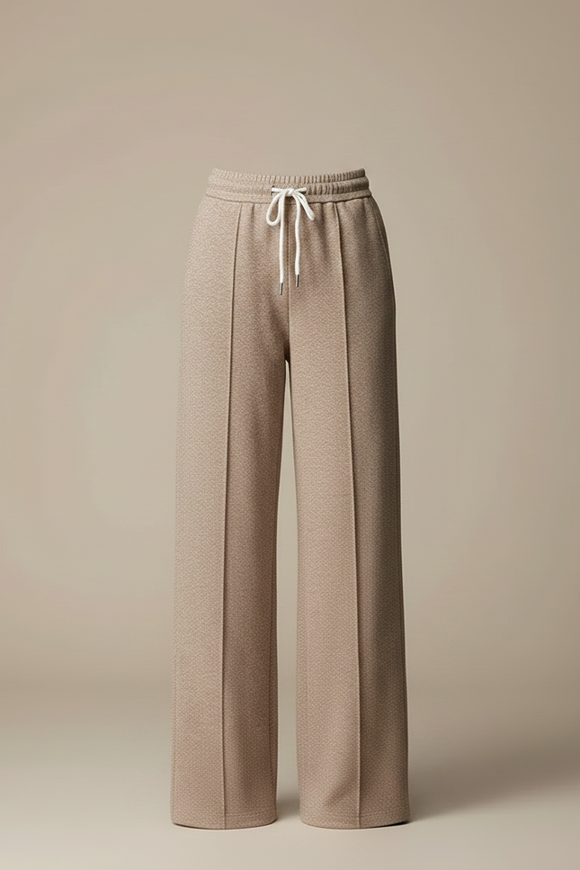 Pantalon Marron Ample Texturé Décontracté Femme - Molleton - vue 3