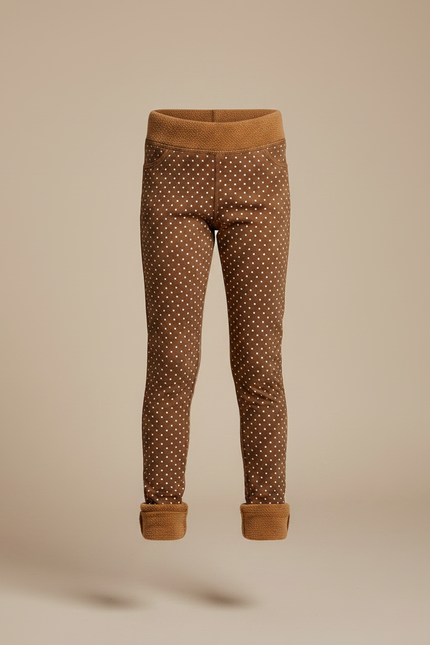 Pantalon À Pois Marron - Molleton - vue 3