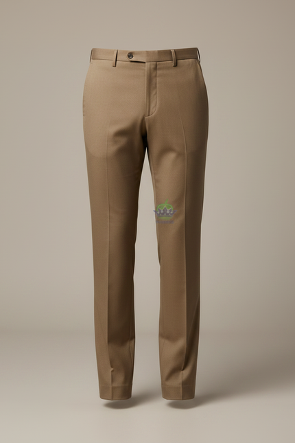 Pantalon Marron Homme Droit Élégant Classique Business - Gabardine - vue 3