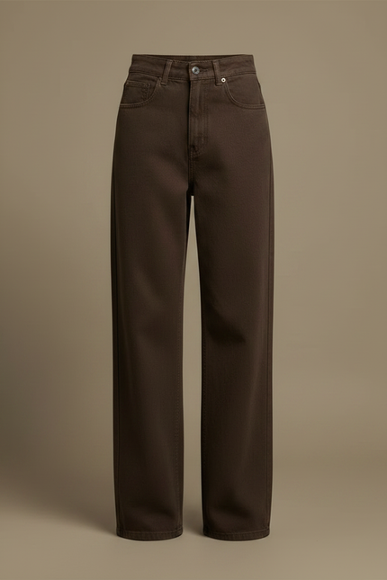 Pantalon Marron Grande Taille Femme - Jean - vue 3