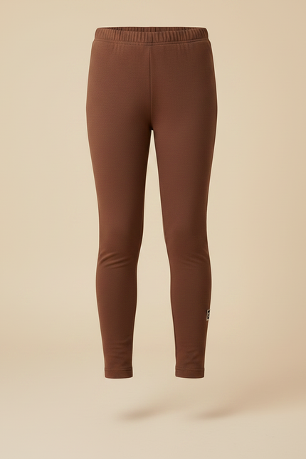 Pantalon Marron Fille Doublé Molleton Confortable Élastique - vue 3