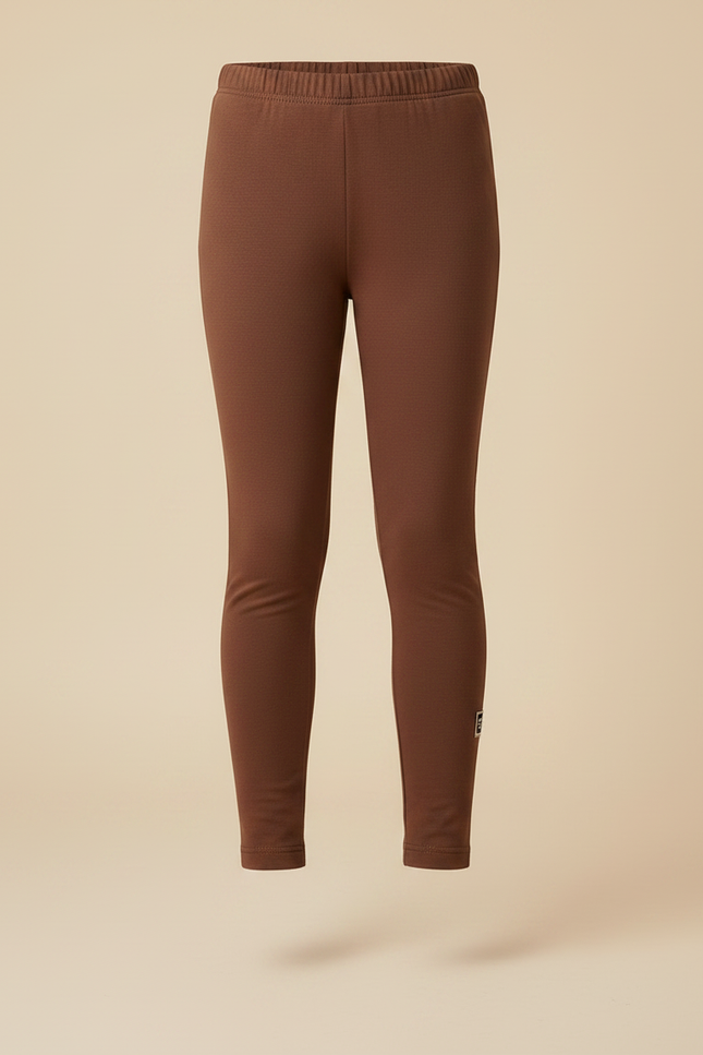Pantalon Marron Fille Doublé Molleton Confortable Élastique - vue 3