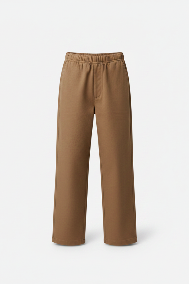 Pantalon Marron Coton Ample Décontracté Enfant - vue 3