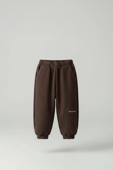 Pantalon Marron Polaire Ample Chaud Garçon Hiver - Molleton - vue 3