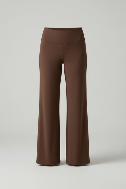 Pantalon Marron Ample Taille Haute Confortable - Polyester - vue 3