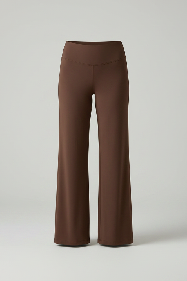 Pantalon Marron Ample Taille Haute Confortable - Polyester - vue 3