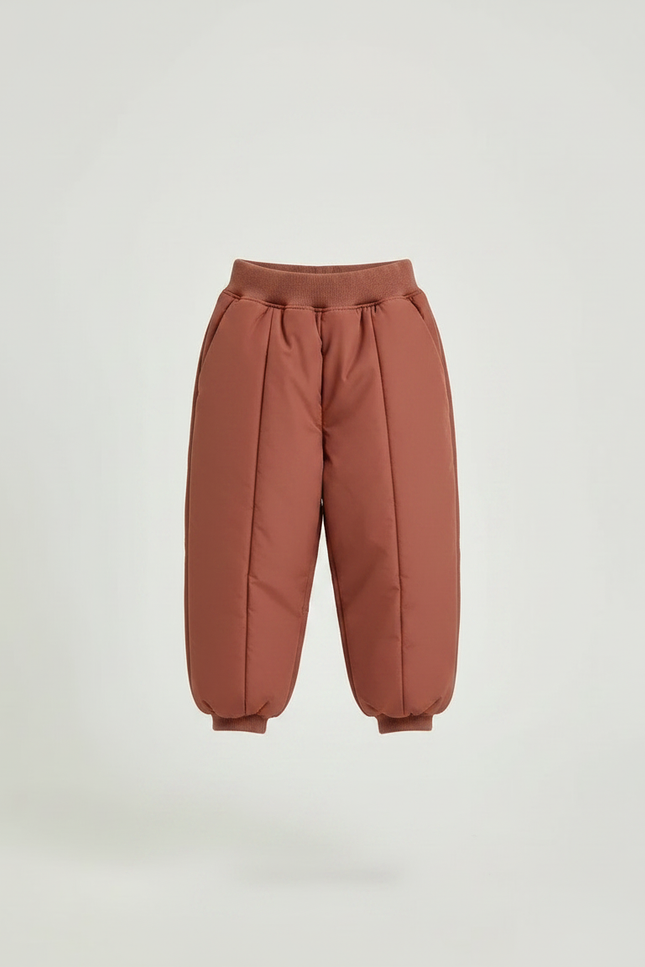 Pantalon Marron Matelassé Ample Enfant Chaud - Polyester - vue 3